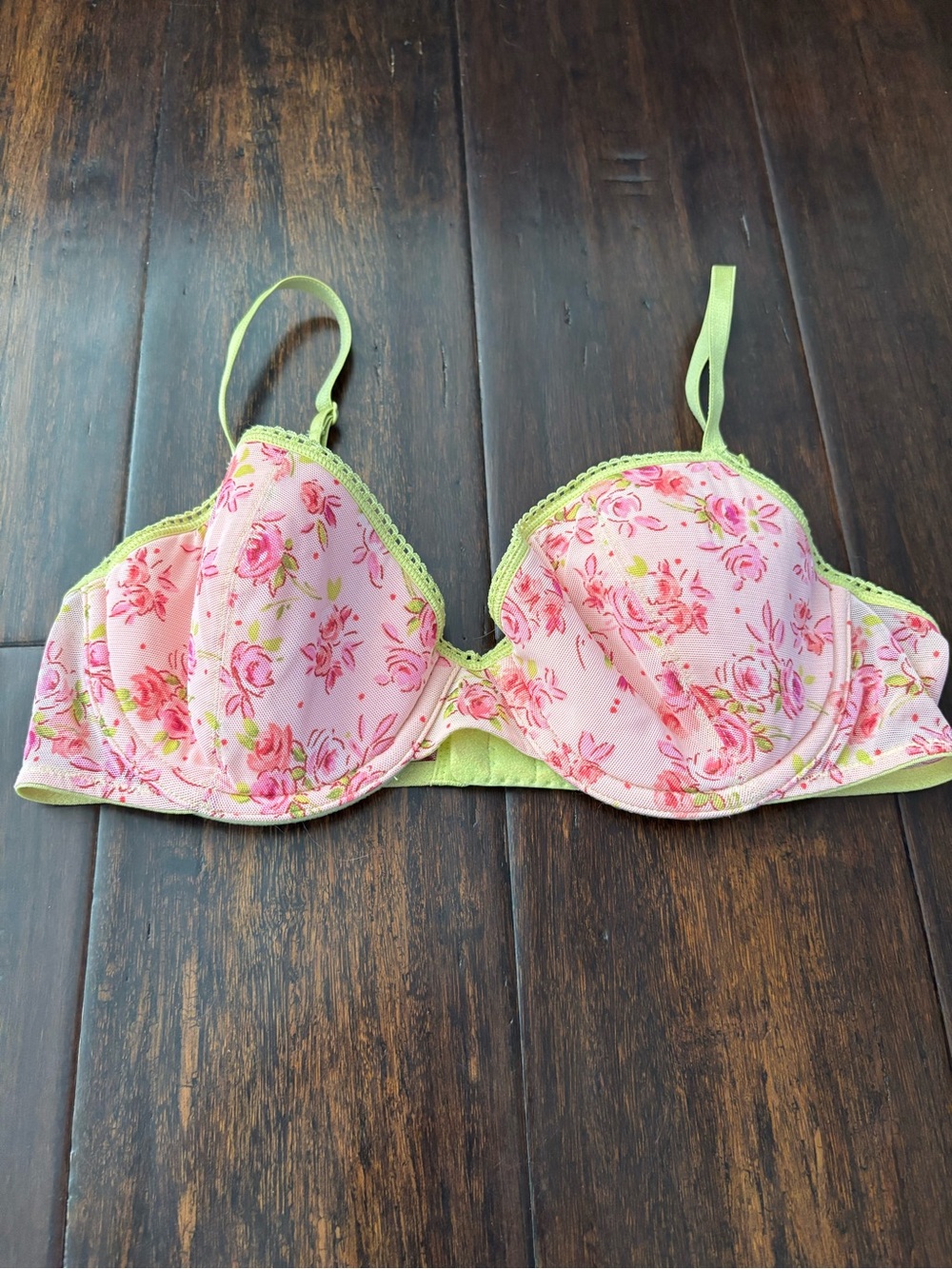 Victorias Secret Vintage Pink Floral Bra 34B